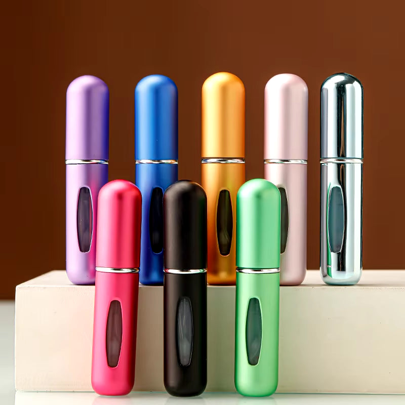 Travel-Friendly 5ml & 8ml Mini Refillable Perfume Bottles with Spray Pump - Perfect for On-the-Go Fragrance