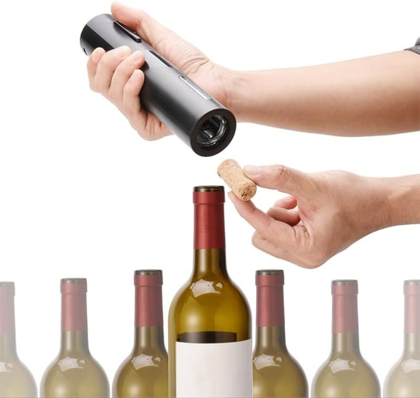 Electric Wine Bottle Opener, Easy to Use, Perfect for Home, Restaurants & Travel, Wine Lovers & Host (Black)