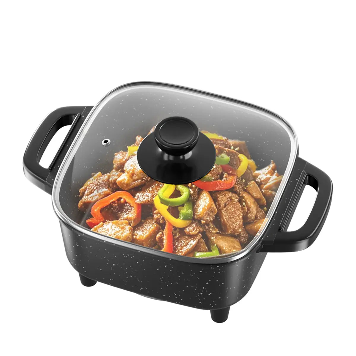 Elevate Your Cooking Experience with the Multifunctional Square Electric Griddle – Nonstick, 5-Level Temperature Control for Perfect Stir-Frying, Deep-Frying, and Simmering!