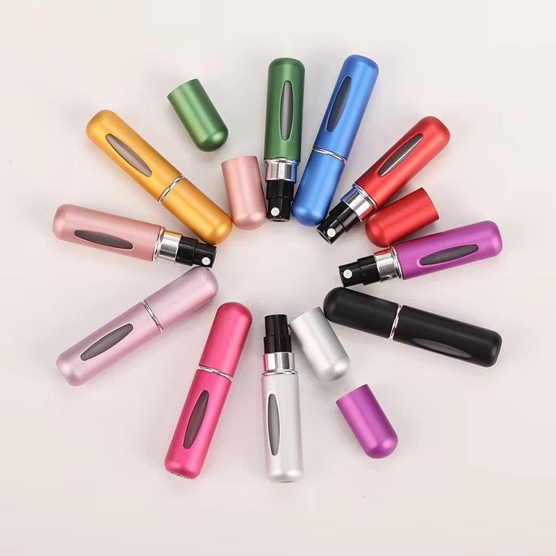 Travel-Friendly 5ml & 8ml Mini Refillable Perfume Bottles with Spray Pump - Perfect for On-the-Go Fragrance