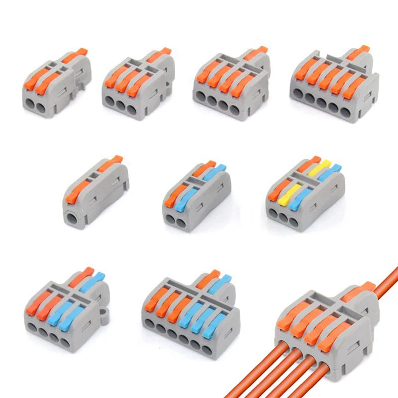 Effortless Wiring with 10/30/50 PCS Mini Fast Wiring Cable Connectors - Universal Compact Splitter for Quick Electrical Connections