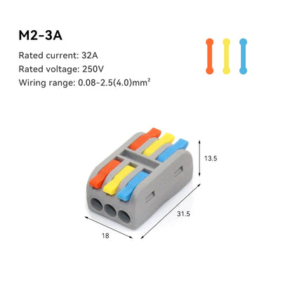 Effortless Wiring with 10/30/50 PCS Mini Fast Wiring Cable Connectors - Universal Compact Splitter for Quick Electrical Connections