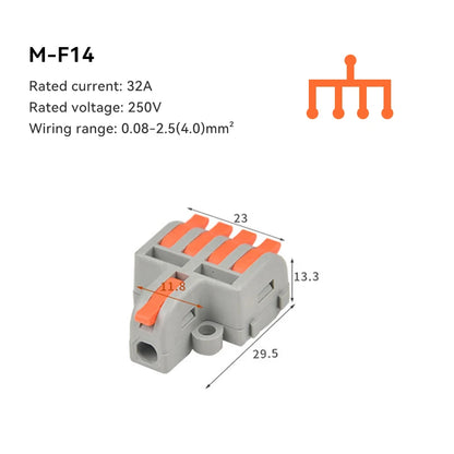 Effortless Wiring with 10/30/50 PCS Mini Fast Wiring Cable Connectors - Universal Compact Splitter for Quick Electrical Connections