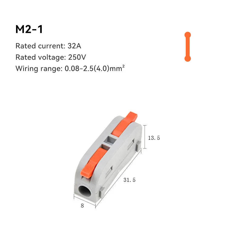 Effortless Wiring with 10/30/50 PCS Mini Fast Wiring Cable Connectors - Universal Compact Splitter for Quick Electrical Connections