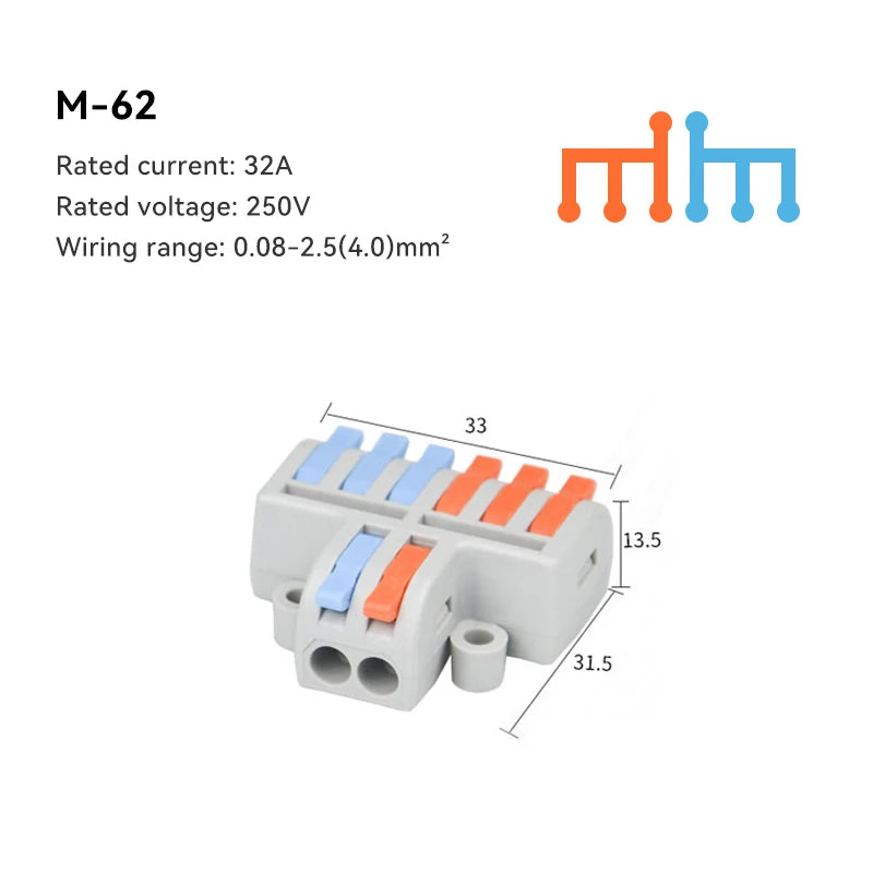 Effortless Wiring with 10/30/50 PCS Mini Fast Wiring Cable Connectors - Universal Compact Splitter for Quick Electrical Connections