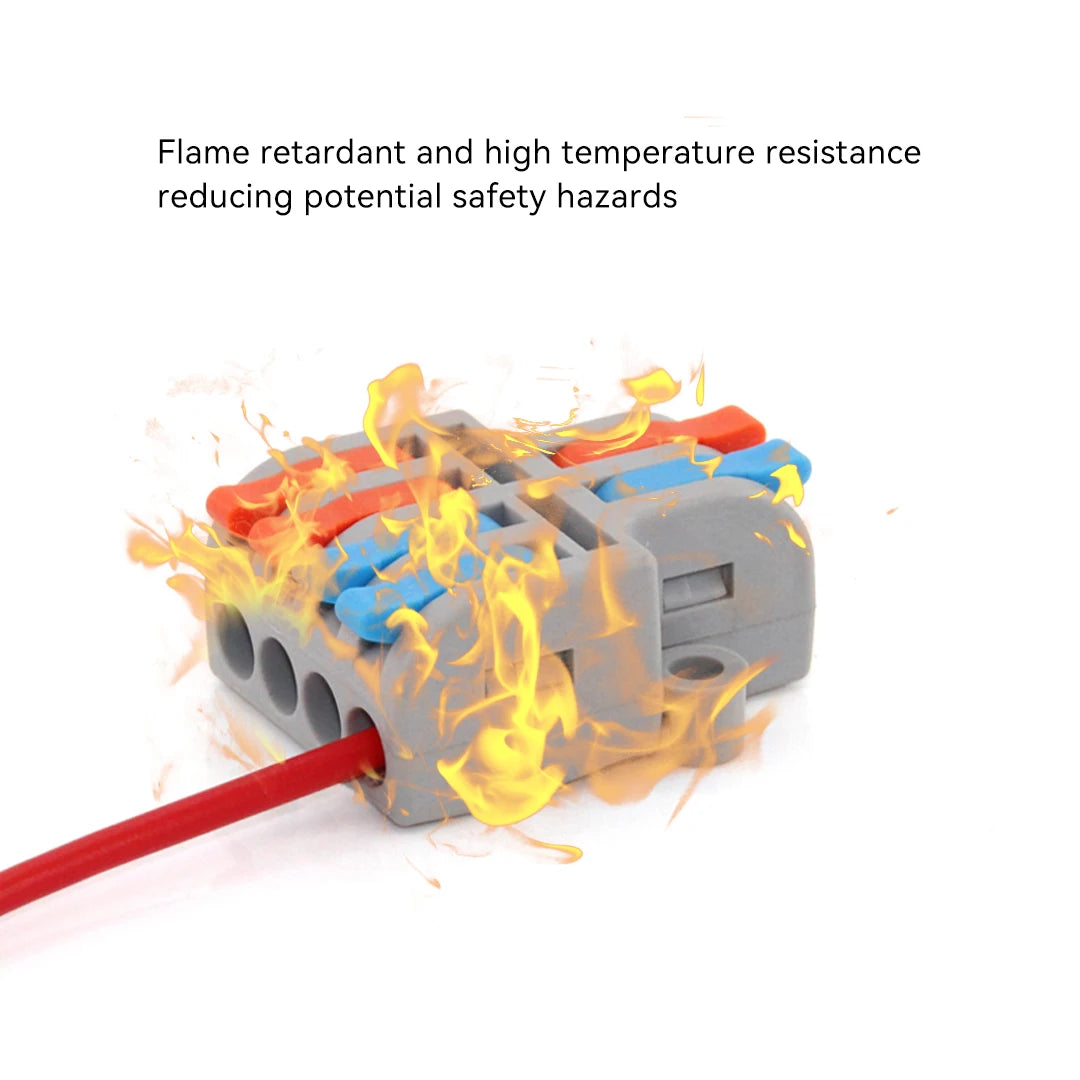 Effortless Wiring with 10/30/50 PCS Mini Fast Wiring Cable Connectors - Universal Compact Splitter for Quick Electrical Connections