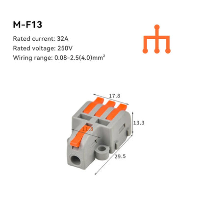 Effortless Wiring with 10/30/50 PCS Mini Fast Wiring Cable Connectors - Universal Compact Splitter for Quick Electrical Connections