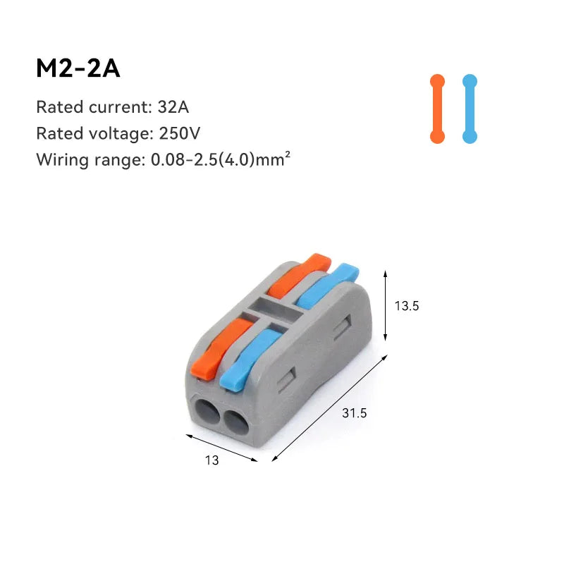 Effortless Wiring with 10/30/50 PCS Mini Fast Wiring Cable Connectors - Universal Compact Splitter for Quick Electrical Connections