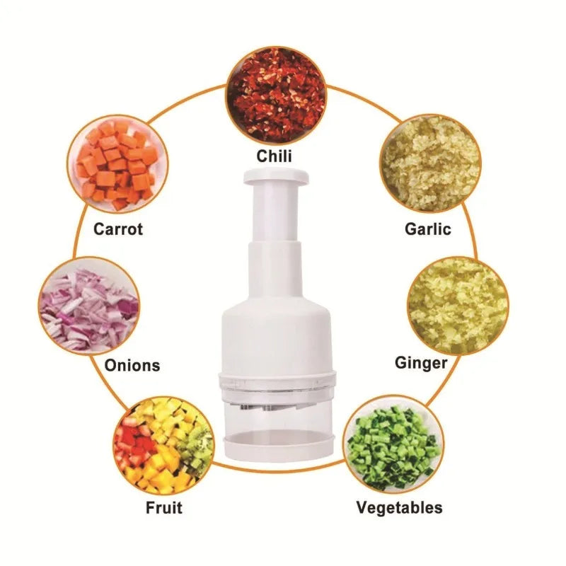 Revolutionize Your Cooking with the Ultimate Multi-Functional Manual Onion and Garlic Chopper - The Durable Kitchen Tool You Can't Live Without!